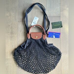 Longchamp Le Pliage Filet Large Mesh Knit Bag